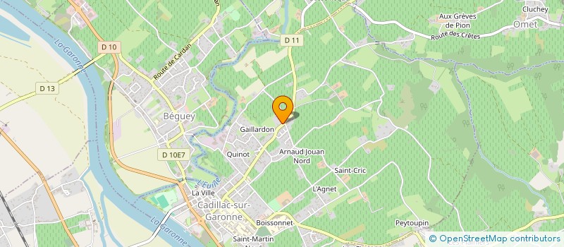 localisation de l'entreprise SCI AMJ DE PARGADE  CADILLAC-SUR-GARONNE