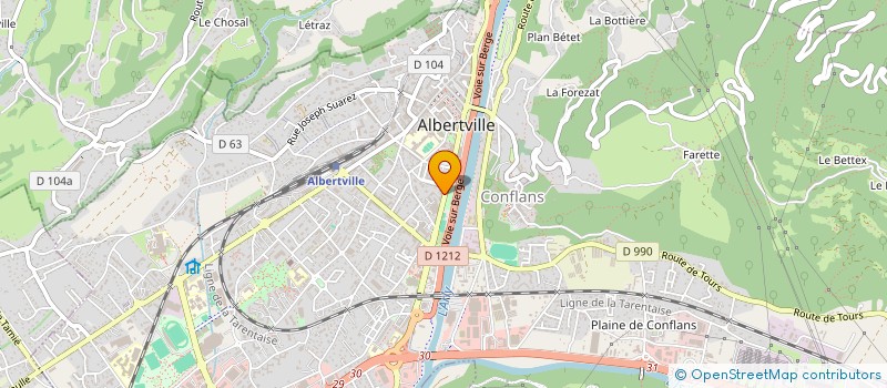 localisation de l'entreprise SCI AMODYS  ALBERTVILLE