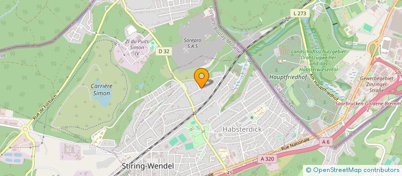 localisation de l'entreprise SCI AMORE  STIRING-WENDEL