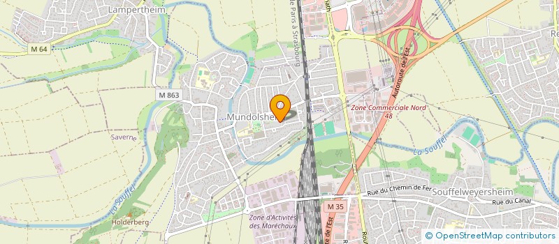 localisation de l'entreprise SCI AMP BENA  MUNDOLSHEIM