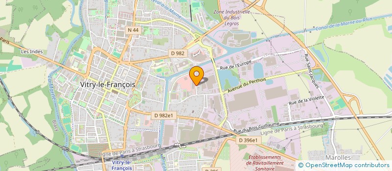 localisation de l'entreprise SCI AMPERE 10 à VITRY-LE-FRANCOIS