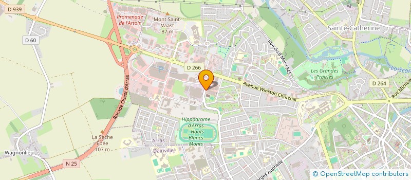 localisation de l'entreprise SCI AMPERE à ARRAS