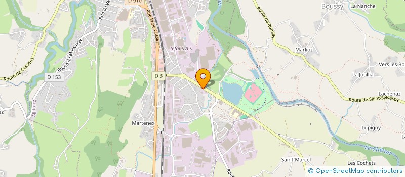 localisation de l'entreprise SCI AMS  RUMILLY