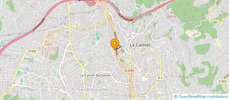 localisation de l'entreprise SCI AMSER à LE CANNET