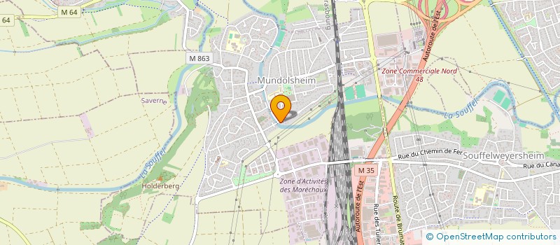 localisation de l'entreprise SCI AMSI  MUNDOLSHEIM