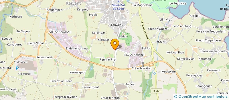 localisation de l'entreprise SCI AN TREC'H  SAINT-POL-DE-LEON