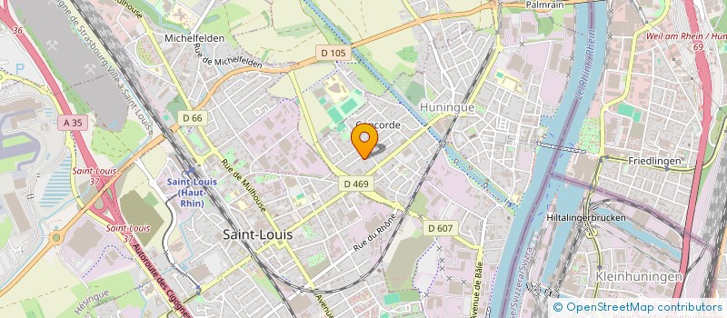 localisation de l'entreprise SCI ANAIS  HUNINGUE