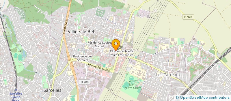 localisation de l'entreprise SCI ANASSIL IMMOBILIER  VILLIERS-LE-BEL