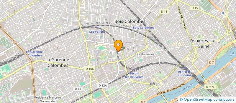 localisation de l'entreprise SCI ANATAVE à BOIS-COLOMBES