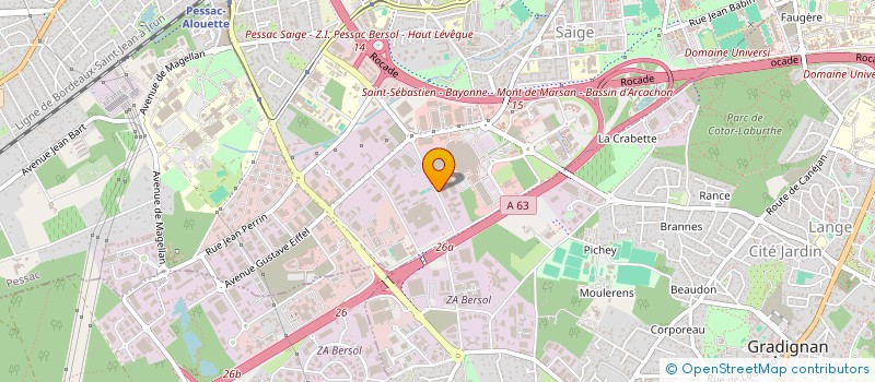 localisation de l'entreprise SCI ANATOLE FRANCE 2016  PESSAC