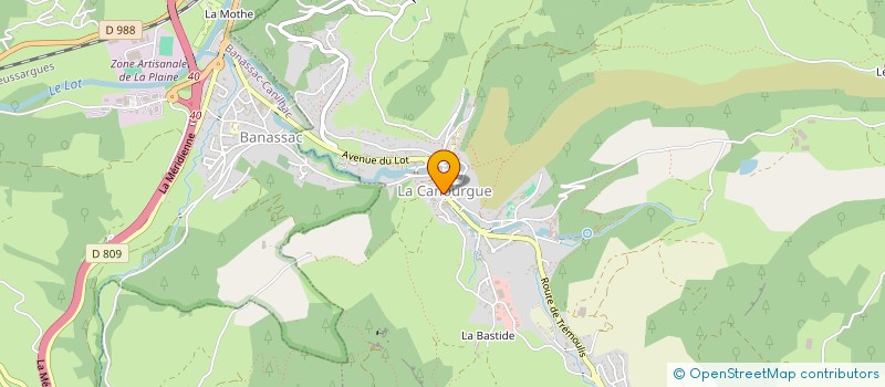 localisation de l'entreprise SCI ANCA  LA CANOURGUE