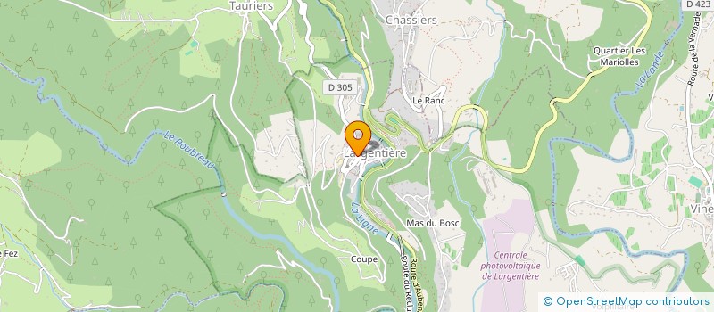 localisation de l'entreprise SCI ANCAPE LOCATION à LARGENTIERE