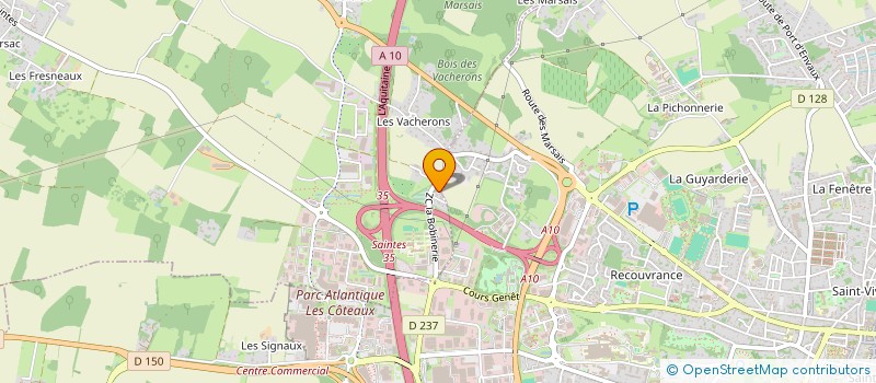 localisation de l'entreprise SCI ANCIAUX ET FAUGEROUX IMMOBILIER SAINTES  SAINT-GEORGES-DES-COTEAUX