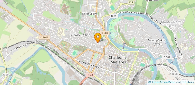 localisation de l'entreprise SCI ANCRE  CHARLEVILLE-MEZIERES