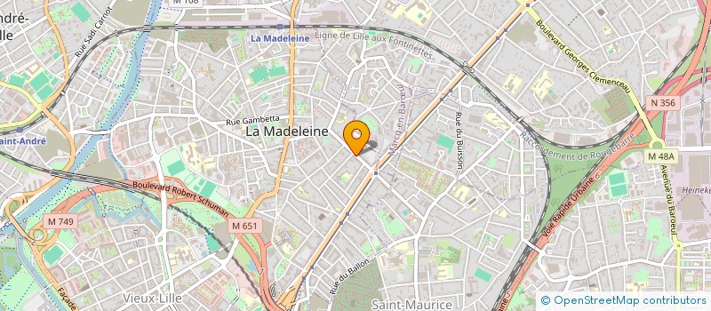 localisation de l'entreprise SCI ANDEFLOR à LA MADELEINE