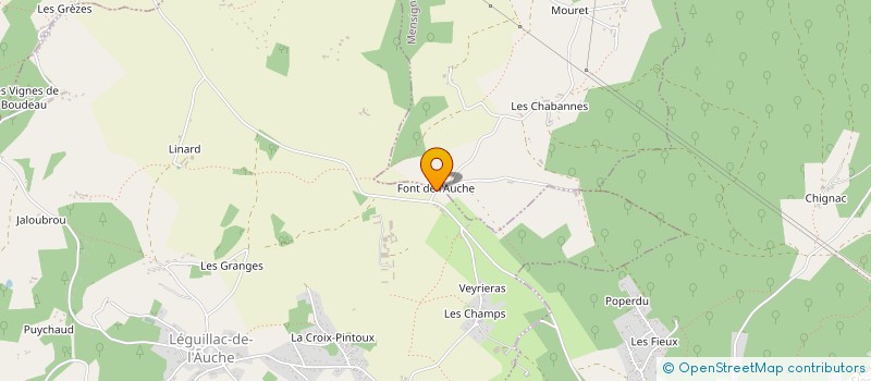 localisation de l'entreprise SCI ANDELO JARRY à LEGUILLAC DE L'AUCHE