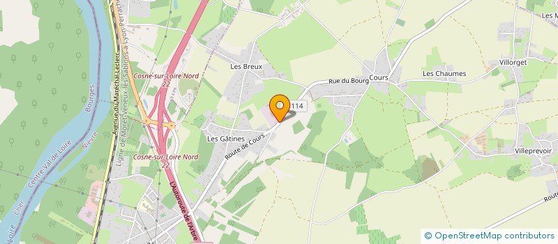 localisation de l'entreprise SCI ANDRE 03 à COSNE-COURS-SUR-LOIRE