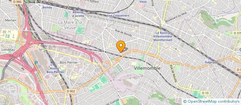 localisation de l'entreprise SCI ANDRE à VILLEMOMBLE