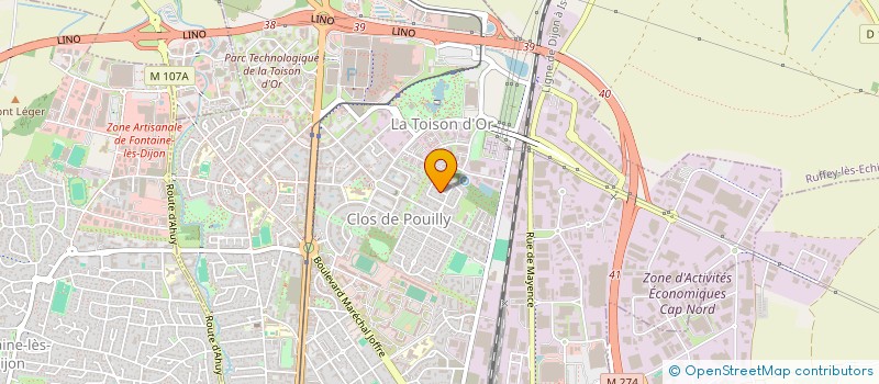 localisation de l'entreprise SCI ANDRE à DIJON