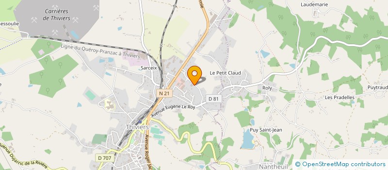 localisation de l'entreprise SCI ANDREINA  THIVIERS