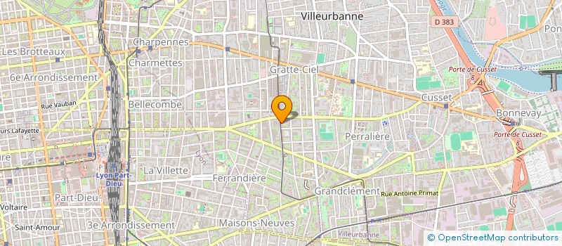 localisation de l'entreprise SCI ANETIS  VILLEURBANNE