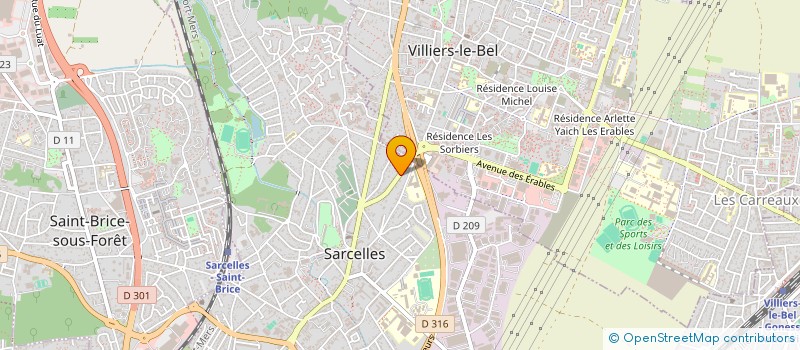 localisation de l'entreprise SCI ANG INVEST à SARCELLES