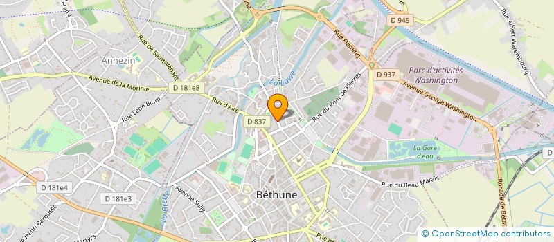 localisation de l'entreprise SCI ANGE LOCATIONS  BETHUNE