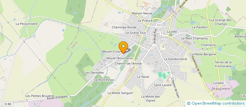 localisation de l'entreprise SCI ANGEL à LORRIS