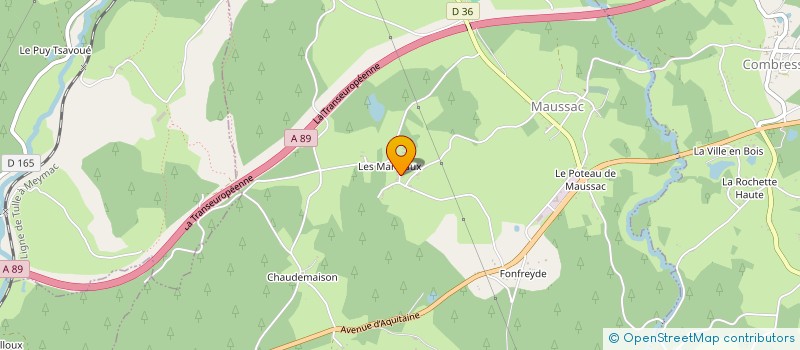 localisation de l'entreprise SCI ANGEL  MAUSSAC