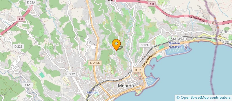 localisation de l'entreprise SCI ANGELE à MENTON