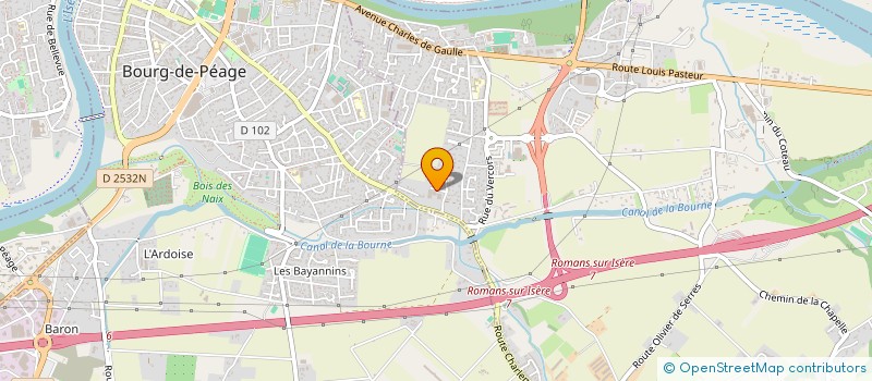 localisation de l'entreprise SCI ANGELINE  CHATEAUNEUF-SUR-ISERE