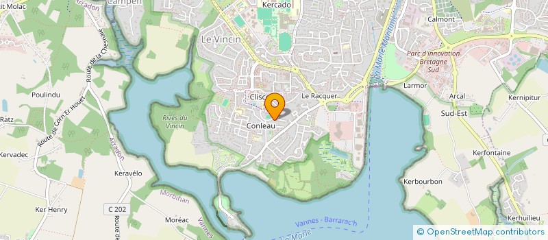 localisation de l'entreprise SCI ANGEVILLE à VANNES