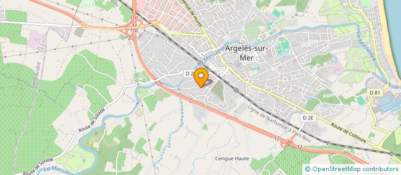 localisation de l'entreprise SCI ANGEVINE  ARGELES-SUR-MER