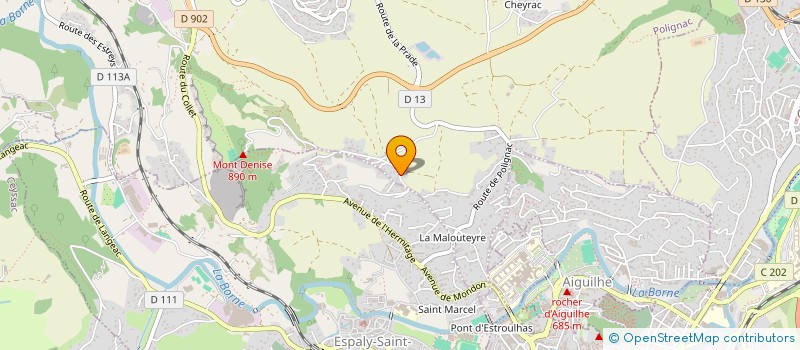 localisation de l'entreprise SCI ANGI  POLIGNAC