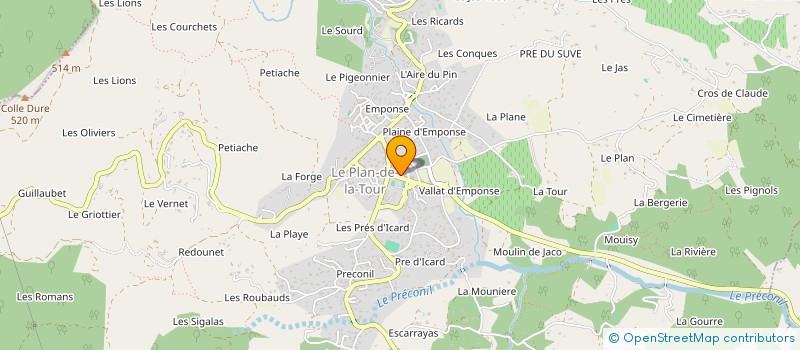 localisation de l'entreprise SCI ANGIE  LE PLAN-DE-LA-TOUR