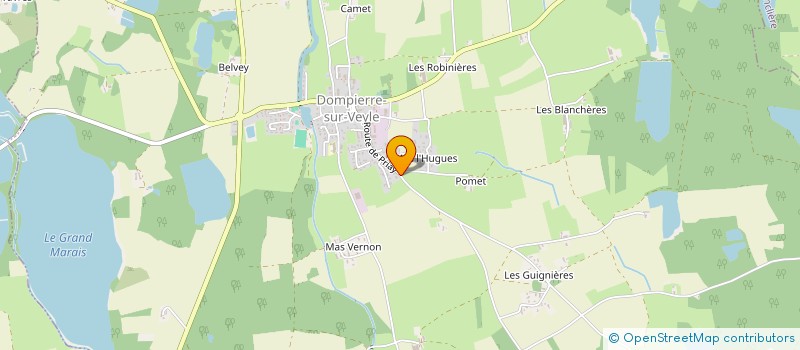 localisation de l'entreprise SCI ANGIVA  DOMPIERRE-SUR-VEYLE