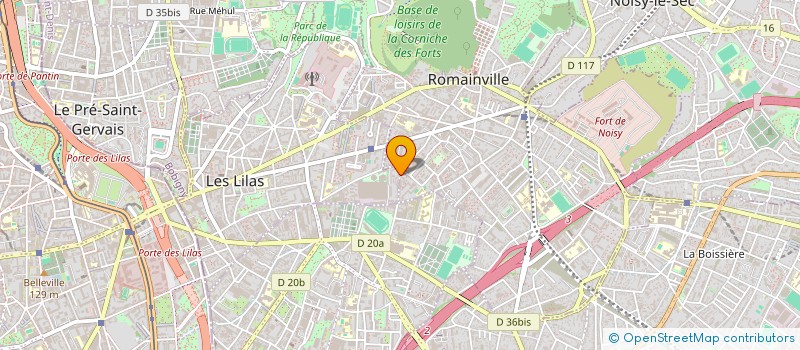 localisation de l'entreprise SCI ANIA.B.  ROMAINVILLE