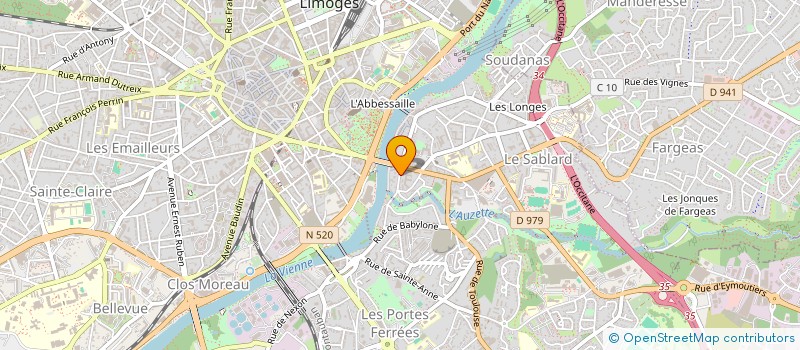 localisation de l'entreprise SCI ANJ à LIMOGES