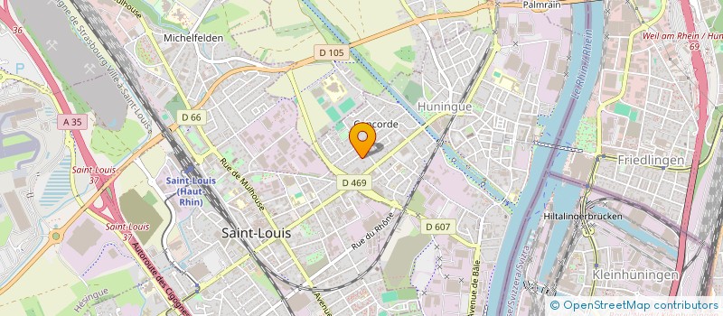 localisation de l'entreprise SCI ANNA  HUNINGUE