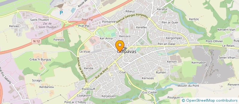 localisation de l'entreprise SCI ANNE DE BRETAGNE  GUIPAVAS