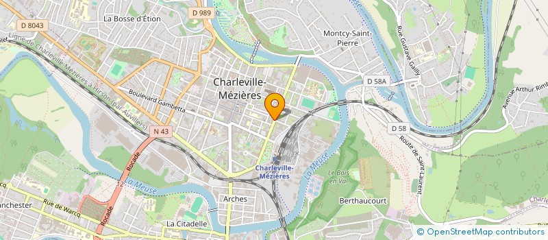 localisation de l'entreprise SCI ANOU à CHARLEVILLE-MEZIERES