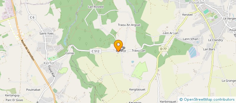 localisation de l'entreprise SCI ANOWE  PLOUEZEC