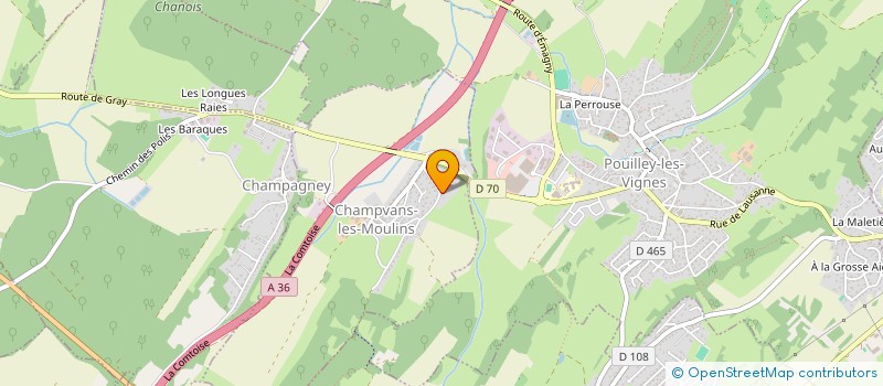 localisation de l'entreprise SCI ANSE  CHAMPVANS-LES-MOULINS