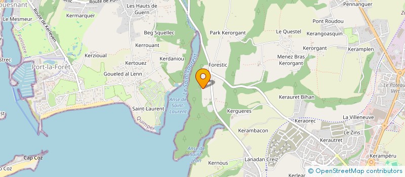 localisation de l'entreprise SCI ANSE DE ST JEAN  CONCARNEAU