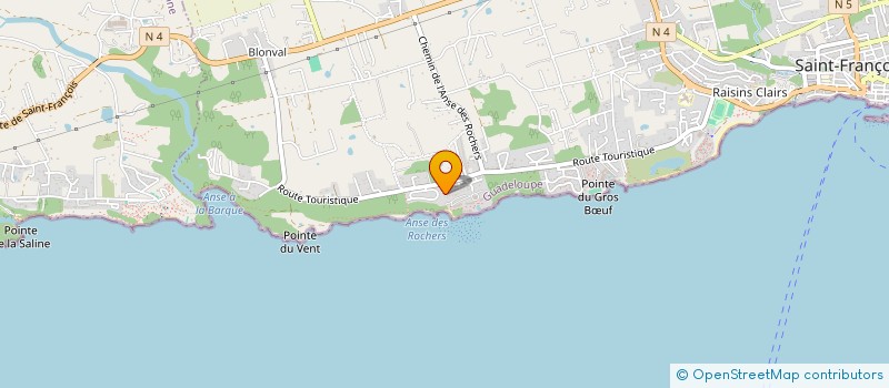 localisation de l'entreprise SCI ANSE DES ROCHERSVACANCES EVASION à SAINT-FRANCOIS
