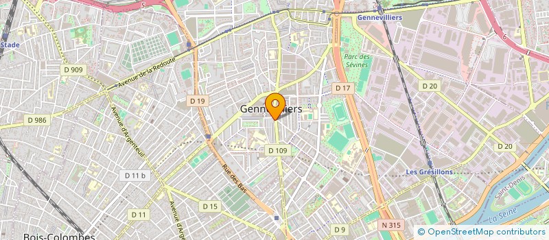 localisation de l'entreprise SCI ANSI à GENNEVILLIERS