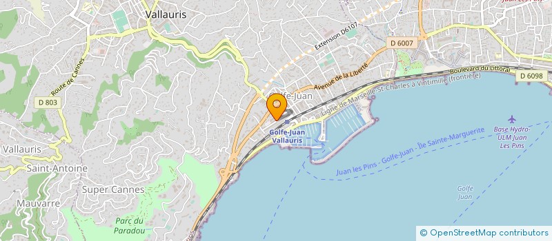 localisation de l'entreprise SCI ANSIR à VALLAURIS