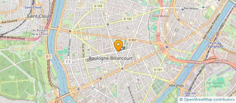 localisation de l'entreprise SCI ANTAGANO à BOULOGNE-BILLANCOURT