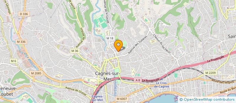 localisation de l'entreprise SCI ANTARES à CAGNES-SUR-MER
