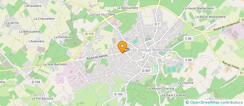 localisation de l'entreprise SCI ANTELLE  LE LOROUX-BOTTEREAU